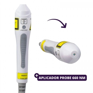 Aplicador Probe Laser Vermelho P3 660 nm - Caneta para Laserpulse Portátil - Ibramed