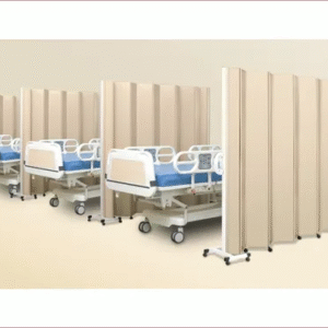 Biombo Sanfonado Hospitalar PVC Base Móvel 1,80m