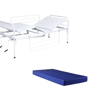 Cama Hospitalar 2 Movimentos e Ponteiras até 120Kg + Colchão D-33 S-0180-B - Salutem