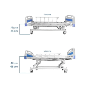 Cama Hospitalar 3 Movimentos com Regulagem de Altura DX3
