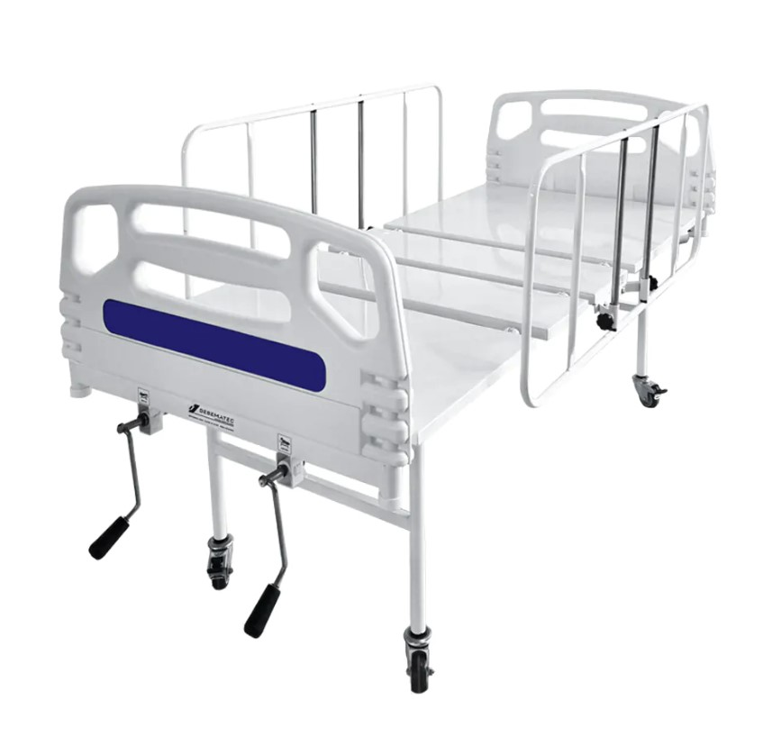 Cama Hospitalar Até 150kg Manual 2 Manivelas e Rodinhas DSM-010 SLX - Desematec - Imagem 2