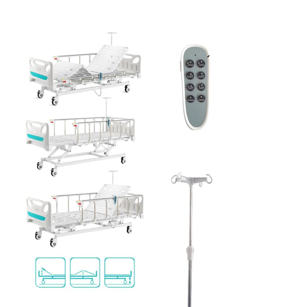 Cama Hospitalar Motorizada 3 Movimentos + Colchão - Imagem 3
