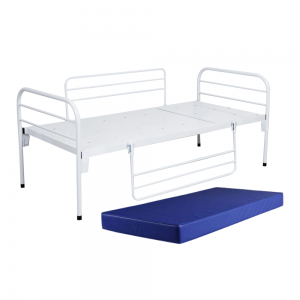Cama Hospitalar Simples Com Colchão D-28 Par de Grades - Salutem Hospitalares - Imagem 2