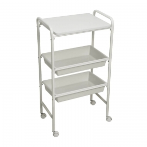 Carrinho Auxiliar Estek - 1 Tampo e 2 Bandejas