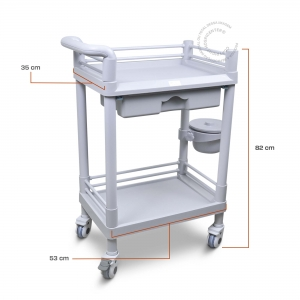 Carrinho Multiuso Hospitalar para ECG Bisturi e Curativos