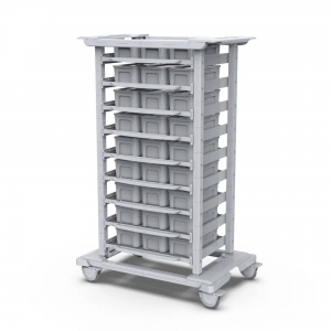 Carro com case para Guarda de Instrumental Cirúrgico