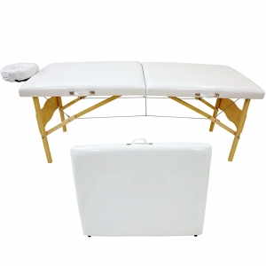 Maca De Massagem Portátil Com Altura Fixa Vega - Legno Branco
