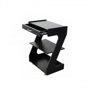 Mesa Auxiliar Tipo Z com Gaveta - Preto - Imagem 2