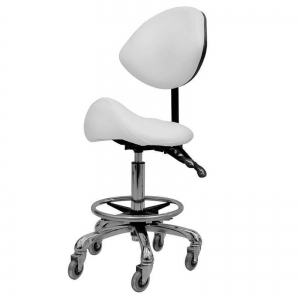 Mocho Sela Com Encosto Luxo - Estek Branco